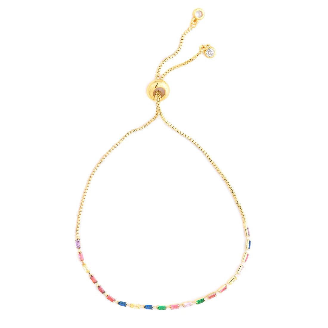 Rainbow Gem Chain Bracelet