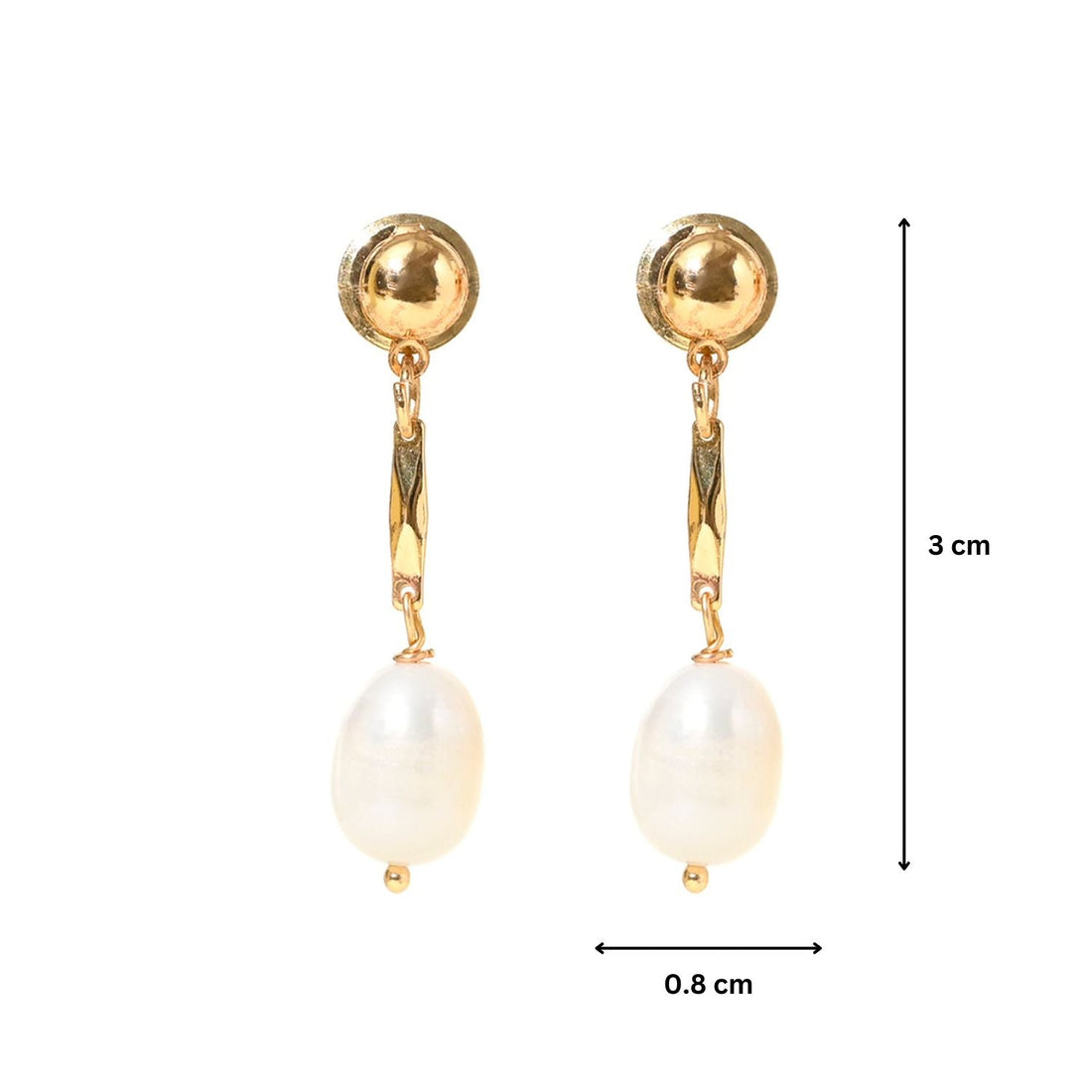 Real Fresh Water Pearl Drop Earrings