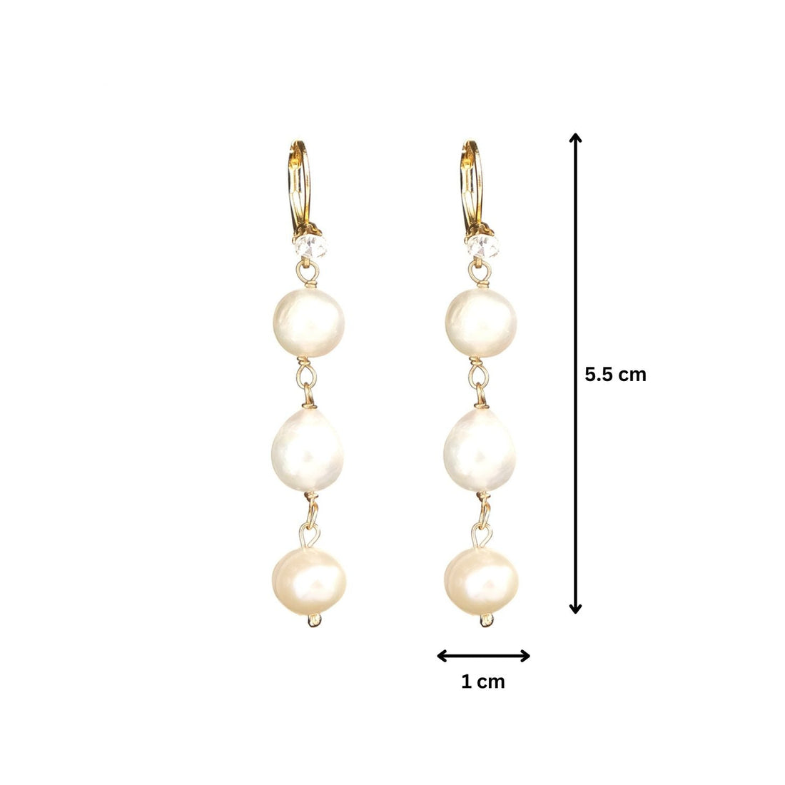 Real Pearl Drop Earrings