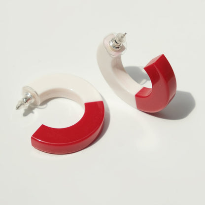 Resin Hoops earrings