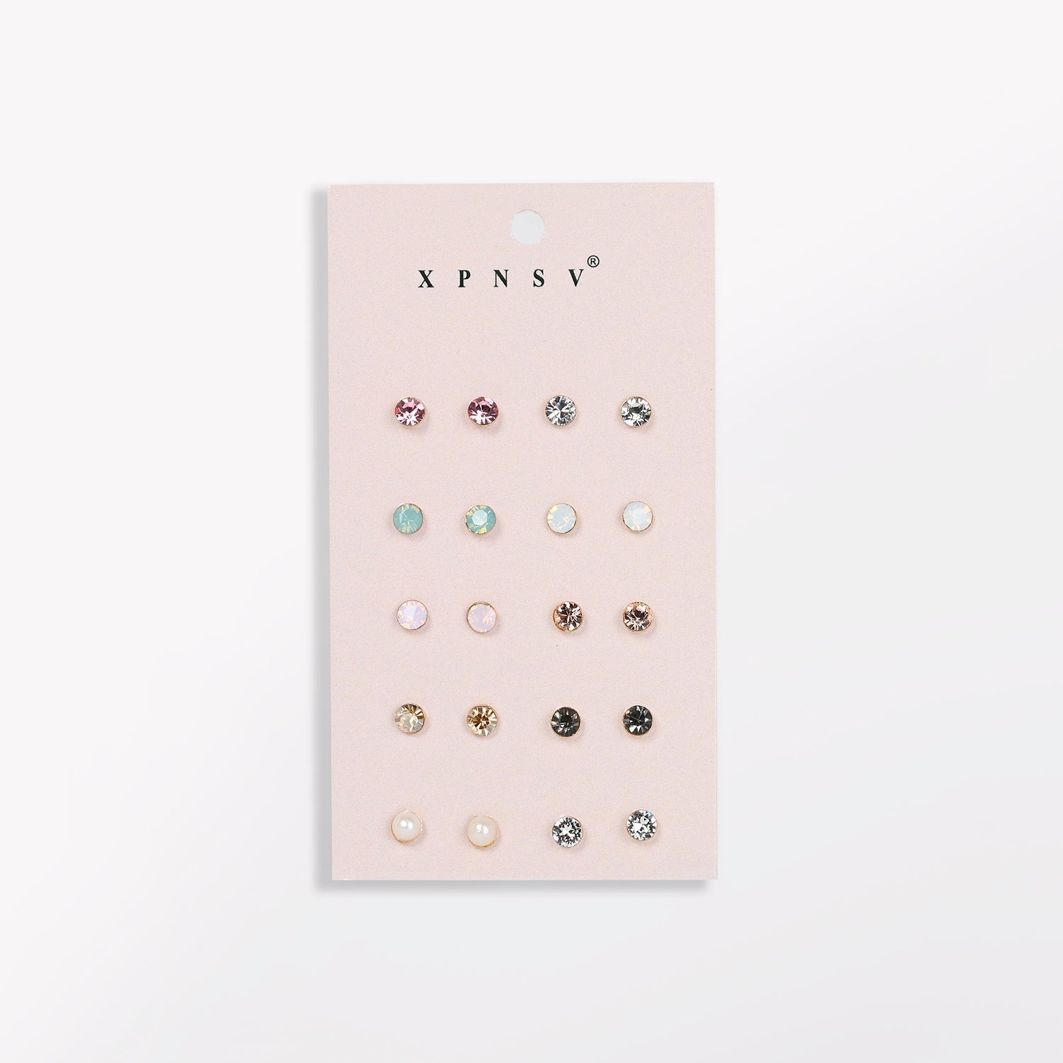 Rhine Stone Earring Stud Pack Set of 10
