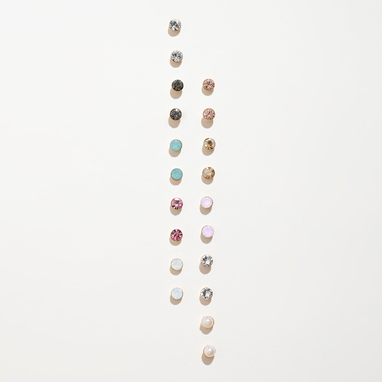Rhine Stone Earring Stud Pack Set of 10
