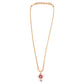 Ruby Flower Necklace Set with Cubic Zirconia