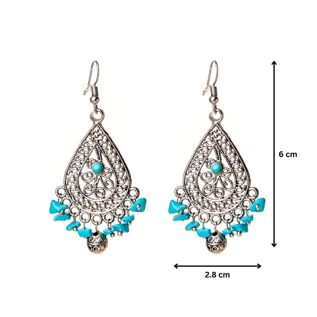 Turquoise Essence Beads Hook Earrings