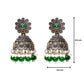 Silver Chakriya Beaded Lightweight Jhumka Earrings