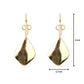 Gold Diamond-Shaped Drop Earrings