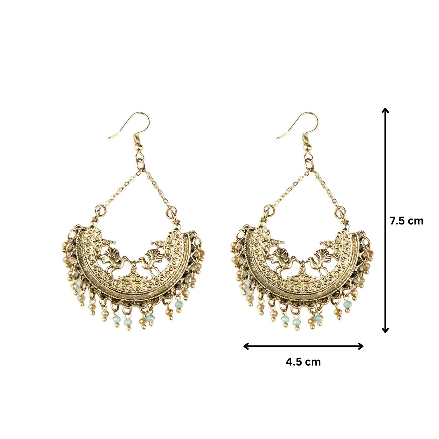 Vintage Peacock Chandbalis Earrings