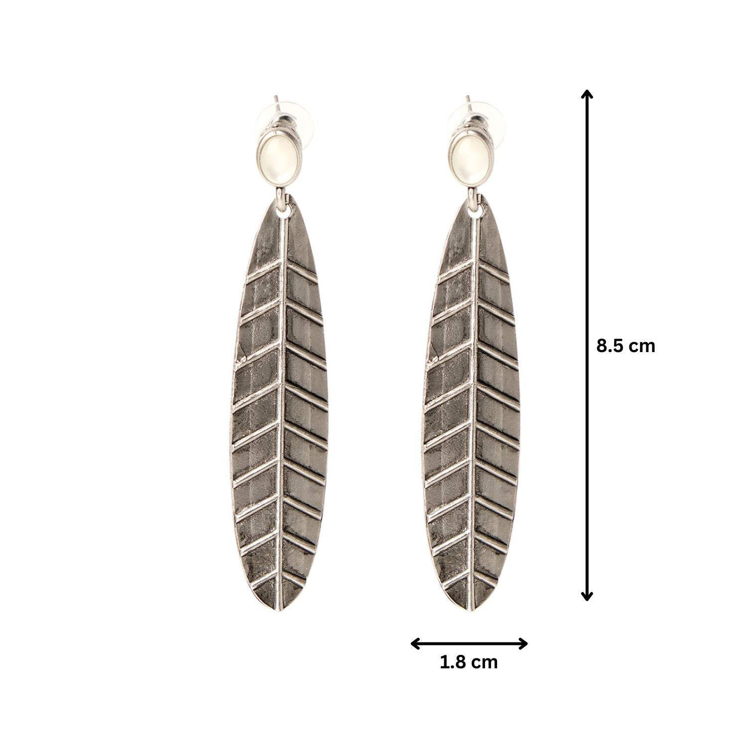 Vintage Tribal Boho Leaf Earrings