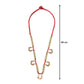 Radiant Red Thread Metal Necklace