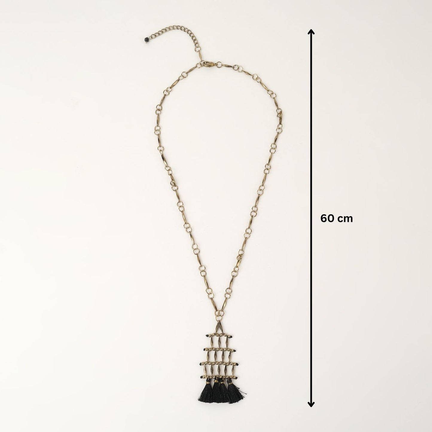 Antique Black Tassel Necklace