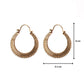 Antique Carved Round Hoop Earrings