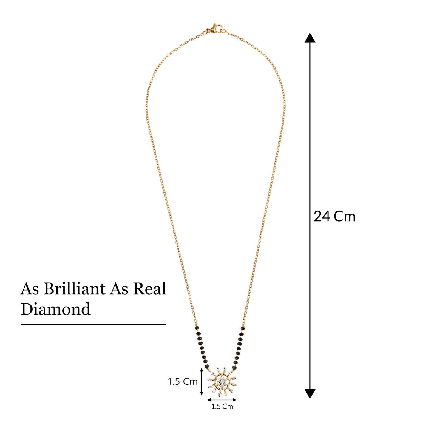 American Diamond Blossom Mangalsutra