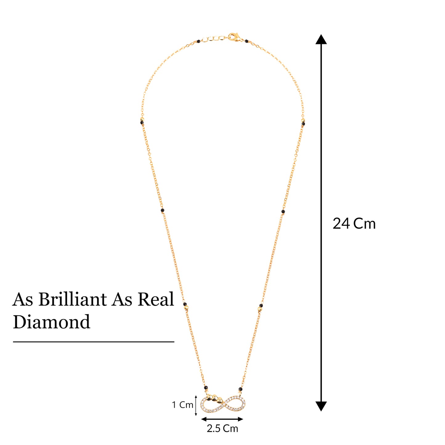 American Diamond Infinity Shaped Mangalsutra
