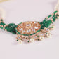 Emerald Green Choker Necklace With Earrings