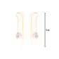 18k Gold Plated Everyday Wear Baroque Pearl Thread Earrings