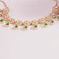 Vintage India Precious Stones Necklace with Earrings