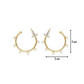 Gold Plated Pearls Studded Hoops Earrings