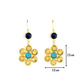 Gold Plated Colorful Yellow Sapphire Beauty Earrings