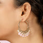 Traditional India clustered Ruby and Pearl Hoops