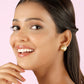 Gold Plated Rounded Stud Earrings
