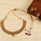 Vintage India Regal Gold Necklace Set with Earrings