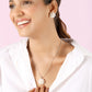 Pearl Cluster Earrings with Statement Pendant Necklace