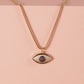 Evil Eye Glitter Pendant with Gold Chain