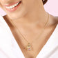Gemstone Teddy Pendant with Gold Chain