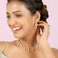 Vintage India Jade and Pearl Necklace with Earrings