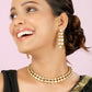 Vintage India Glass Stone Necklace Set with Earrings