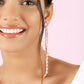 Double Layered Sparkling Party Dangler Earrings