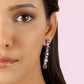 Contemporary Sapphire and American Diamond Drop Earrings