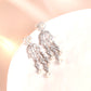 Pearl Sunburst Chandelier Drop Earrings with Cubic Zirconia