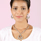 Tribal India Oxidised Pearl Set with Earrings