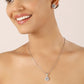 Sparkling Small Circle Pendant Set with Earrings