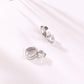 Silver/Gold Heart American Diamond Huggies Earrings