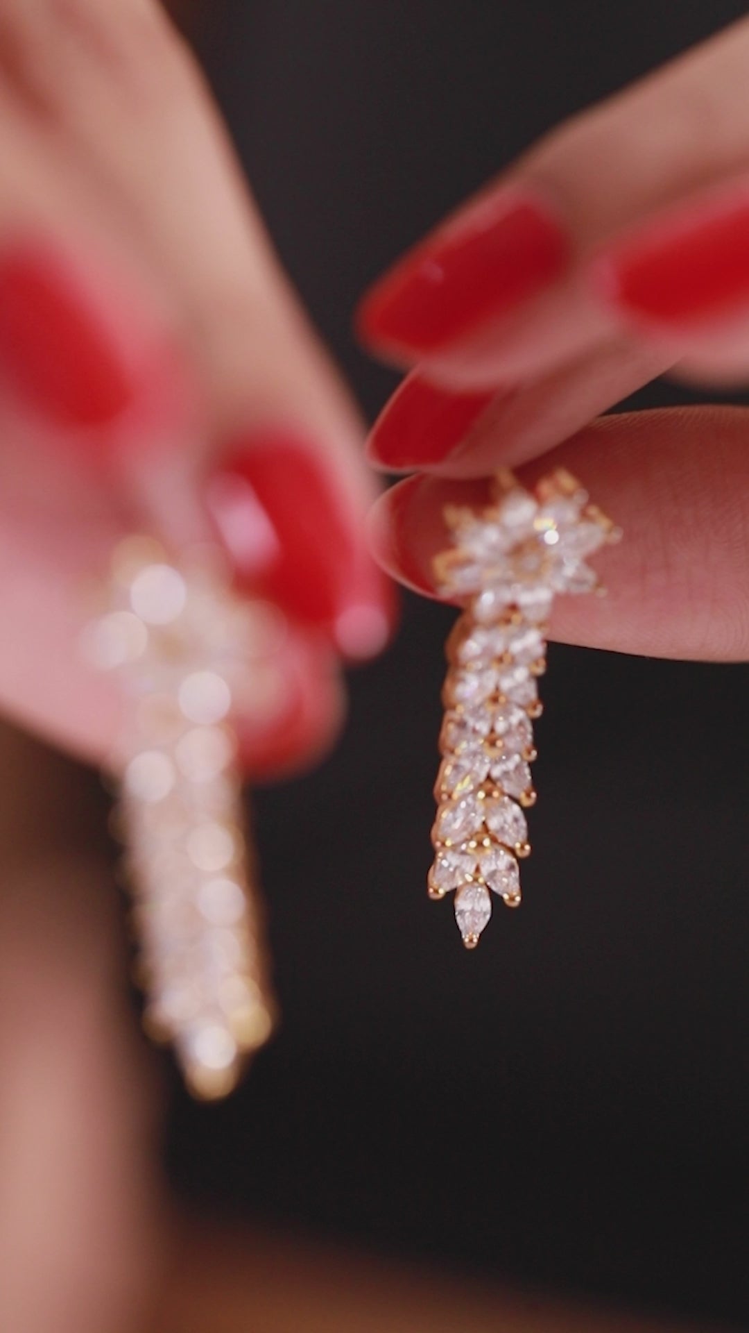 American Diamond Shooting Star Drop Earrings