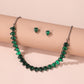 Vintage India Emerald Teardrop Necklace Set