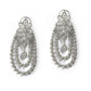 Designer Flower Silver and Glass Dangler Earrings