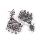 Intricate Silver Chandelier Earrings with Cubic Zirconia