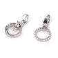 Diamond Circle Earrings with Cubic Zirconia