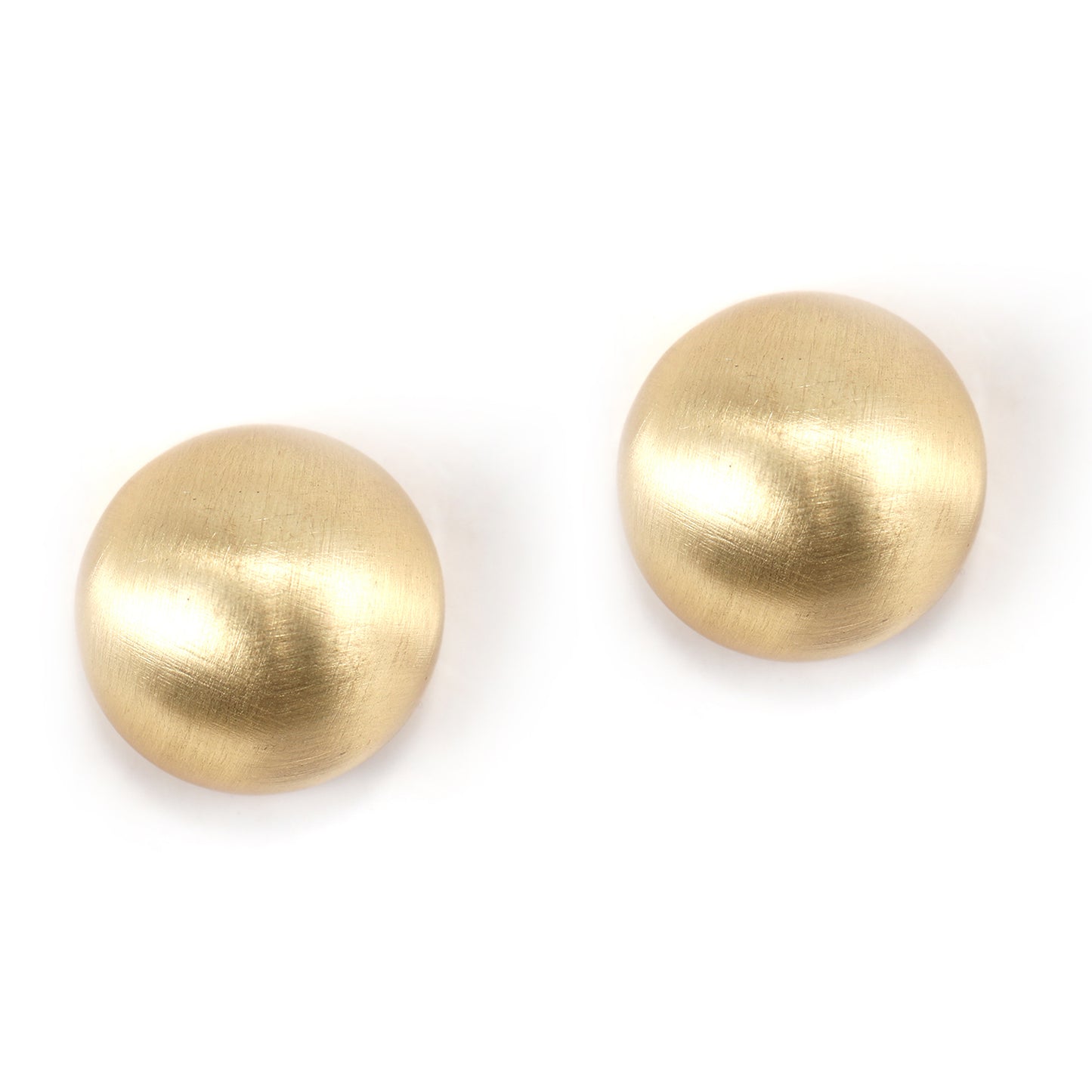 Gold Plated Rounded Stud Earrings
