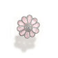 Silver and Rose Stone Flower Ring