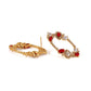 Vintage India Golden Circle Gemstone Earrings