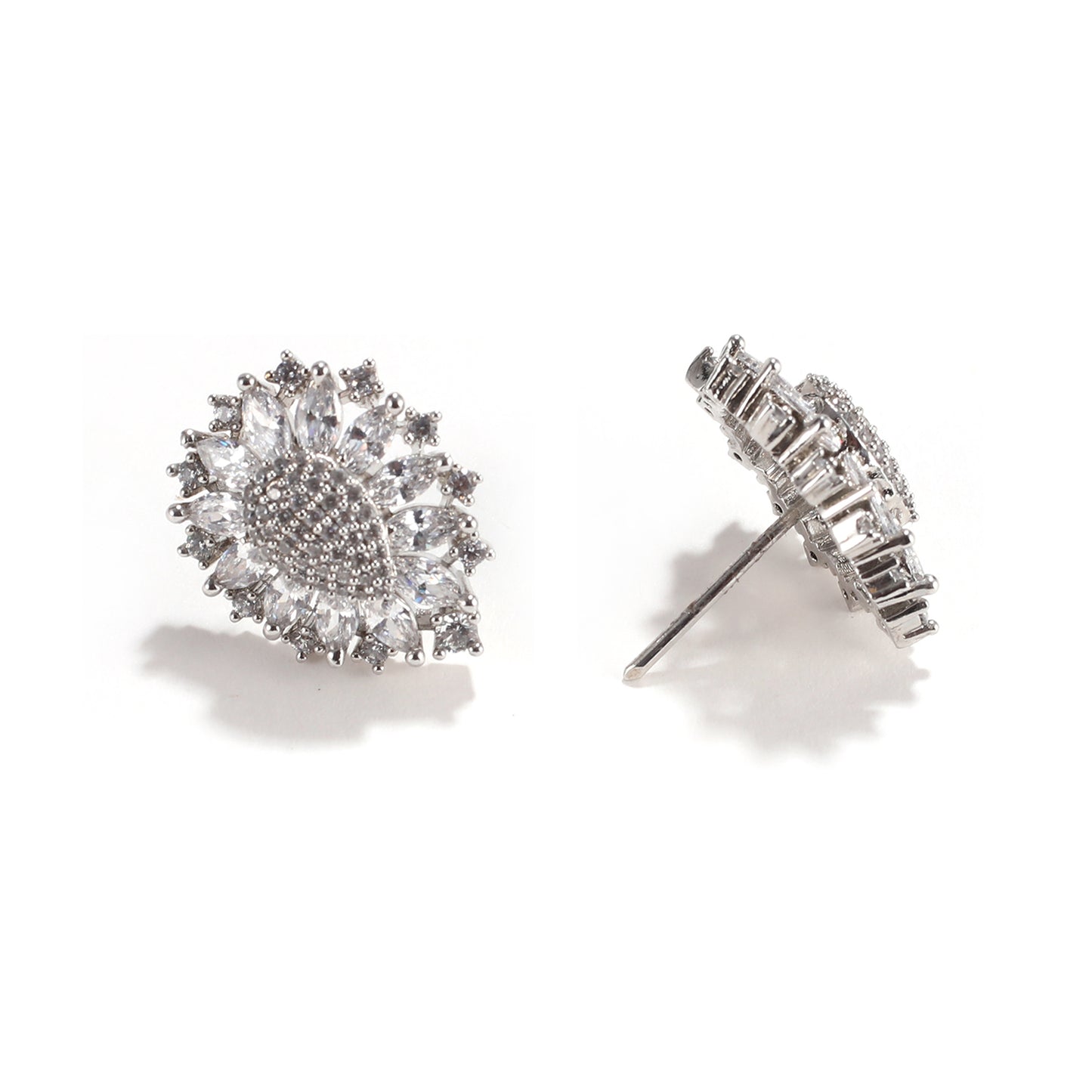 Women's Bloom American Diamonds Stud Earrings