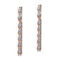 Rose Gold Art Deco Drop Earrings with Cubic Zirconia