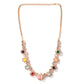 Stunning Multi Color Rose Polish Kundan Diamond Necklace Set with Earrings