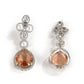 Crystal and Pearl Cascade Dangler Earrings with Cubic Zirconia