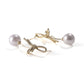 Classic Pearl and Golden Knot Drop Earrings