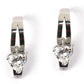 Silver/Gold Heart American Diamond Huggies Earrings